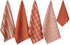 DII Assorted Woven Kitchen Set, 5 Piece - Dishtowel 18x28, Dishcloth 13x13, Spice