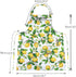 G2PLUS Thick Lemon Kitchen Apron with Pockets, Adjustable Cooking Apron for Baking, 30 x 25 inch
