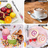 12 Pieces Forks and Spoons with Ceramic Handle, Stainless Steel Utensils Set for Home & Restaurant