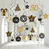 Blulu 50th Birthday Party Foil Hanging Swirls Decorations, 30 Pcs Glitter Celebration Cutouts
