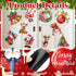 24 Pieces Christmas Refrigerator Magnets, Decorative Santa Claus Gnome Snowflake Stickers for Car, Fridge, Mailbox Decor