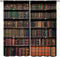 Yearn Jear Bookshelf Curtains, Vintage Library with Books Window Treatments for Kids Bedroom, Wooden