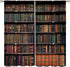 Yearn Jear Bookshelf Curtains, Vintage Library with Books Window Treatments for Kids Bedroom, Wooden