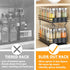 6.5" x10.75 x8.5 1 2-Tier SpaceAid Pull Out Spice Rack Organizer for Cabinet, Heavy Duty Slide Out Seasoning Kitchen