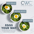 COOK WITH COLOR: 210 Watt Egg Cooker - 6 Egg Capacity with Rapid Cook Time, Auto Shut Off, and Measuring Cup.