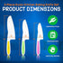 NutriChef 3-Piece Nylon Kitchen Baking Knife Set - Children's Cooking Knives, Safe to Use, Firm Grip, Serrated Edges, Kids' Knives, Protects Little Chef's Fingers, Good For Cutting Food & Vegetables by NutriChef