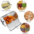 360 Degree Heating Air Fryer Oven Basket, Stainless Steel Rotisserie Cages for Baking Nuts, Coffee Beans, BBQ Roaster