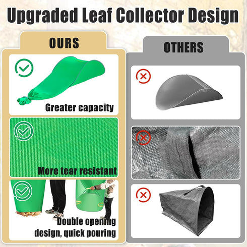 UQM Leaf Collector,Extra Large Portable Pop Up Leaf Bags, Foldable Leaf Pick Up Tools, Reusable Yard Garden Bags