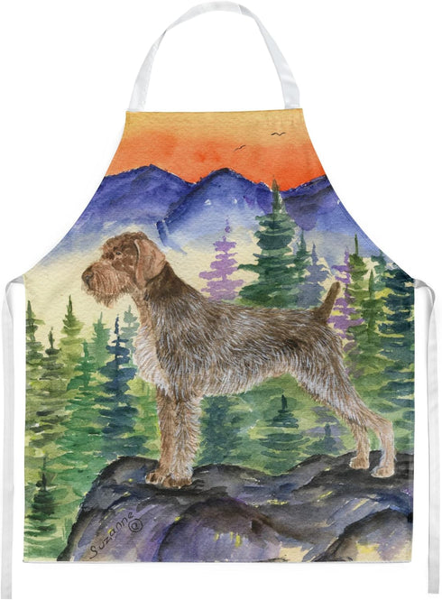 Caroline's Treasures SS8226APRON German Wirehaired Pointer Apron, Large, Unisex, Multicolor, Cooking Kitchen Server