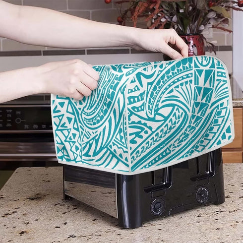 Durable Polynesia Pattern Toaster Cover, Washable Dustproof Kitchen Appliance Cover with Top Hook