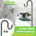 Feblomst 78" 4/5 Hummingbird 5-Prong Shepherds Hooks, Bird Feeder Pole for Outdoor, Thick Feeders Stand Heavy Duty