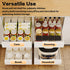 Pull Out Cabinet Organizer Adhesive, 12'' W x 16.9"D x 3.1'' H Heavy Duty Carbon Slide Out Pantry Shelves for Kitchen