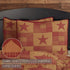 VHC Brands Ninepatch Star Hand Quilted Standard Sham, Red, 21x27 Bedroom Decor