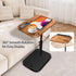 90 360 Small End Table Adjustable Height, Flip-Over Panel Side Table for Small Spaces Swivel TV Tray Couch Tables That