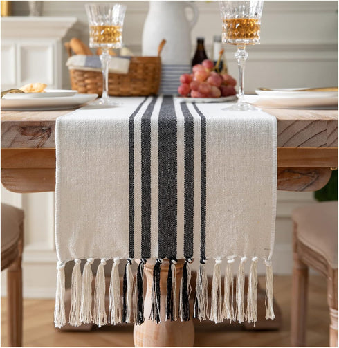 Boho Table Runner for Modern Farmhouse Decor, Dining Table dcor 13 x