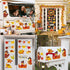 Whaline 20Pcs Fall Thanksgiving Reflective Car Magnets, Autumn Refrigerator Magnetic Stickers, Turkey Pumpkin Maple