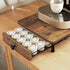 Coffee Pod Drawer Holder, 35 Capacity K Cup Storage Organizer, Sliding Mesh Basket for Home Office, Rustic Brown