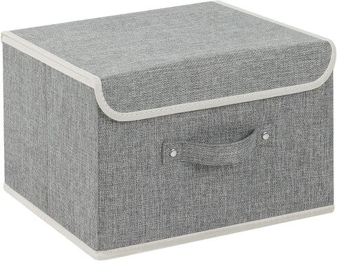 ENUMAIL Storage Boxes, Collapsible Storage Bins with Lids, Cotton and linen cloth Storage