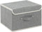 ENUMAIL Storage Boxes, Collapsible Storage Bins with Lids, Cotton and linen cloth Storage