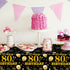 2 Pack 80th Tablecloths,54 108 inch Birthday x Disposable Black and Gold Plastic Waterproof Rectangular Table Covers