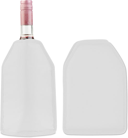 High-Quality Solid Gel Wine Cooler Sleeve, Reusable Wine Bottle Sleeve, White