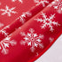 Violet Linen Red Tablecloths, Decorative Christmas Snowflakes Design - 60" Round