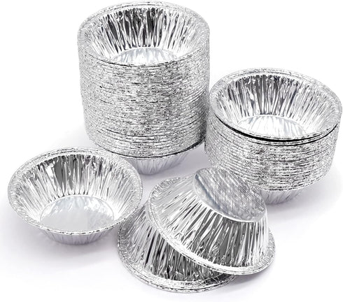 200 PCS Egg Tart Baking Cups, Disposable Aluminum Foil Liners