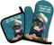 That's What I Do I Bake and I Know Things, Funny Oven Mitts & Pot Holders Set, Cat Kitchen Gift