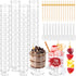 190 Pcs 5 OZ Dessert Cups Set with Spoons Cocktail Picks, Clear