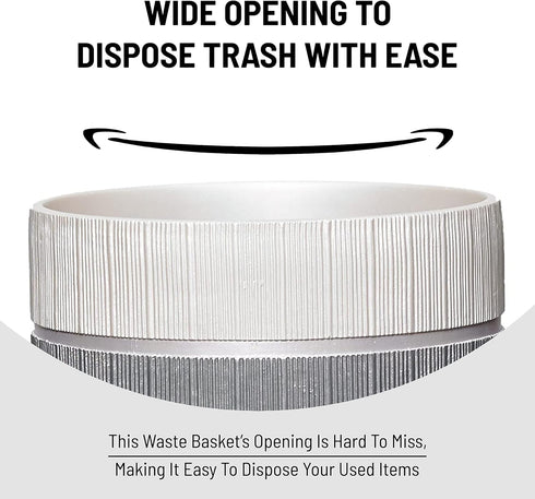 Popular Bath Modern LINE Waste Basket, Grey