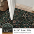 2x6 Washable Runner Rug,Black Floral Boho Area Rug for Hallway,Low-Pile Non-Slip Stain Resistant Carpet for Kitchen