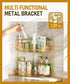 2-Tier Counter Countertop EUHOME Corner Bathroom Organizer Makeup Cosmetic Storage, Tool-Free Installation Acrylic