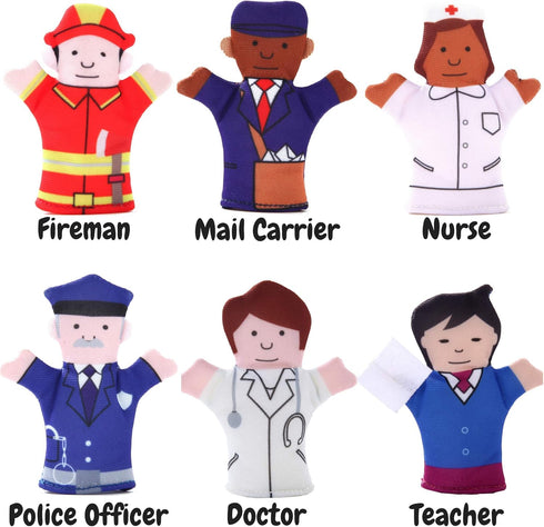 Magnet Happy Helpers People Toy Set for Fridge, Board and Refrigerator Magnets - 12 Pieces Neighborhood Characters