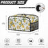 Crock for Pot Cover 6-8 qt, Yellow Lemon Slow Cooker Dust Cover with Pocket for Accessories