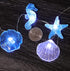 17.5 36 WSgift Coastal String Lights, Ft Cold White LED Beach Decorative String Lights Seashell Seahorse Starfish Sand