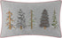 JWH Christmas Pillow Cover Decorative Green Tree Throw Pillow Embroidery Accent Pillow