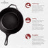 Cuisinel Cast Iron Skillet + Lid, 2-In-1 Multi Cooker, 3-Qt Dutch Oven, Pre-Seasoned Oven Cookware