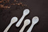 DUEBEL Set of 6 White Mother of Pearl Caviar Spoons for Serving Caviar, Egg, Ice Cream, Coffee (11x2.5cm)