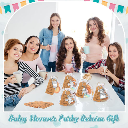 32 Pickmesh Pcs Popping Bottle Openers Baby Shower Return Favors for Guests Bear Footprint Pacifier Baby Bottle Openers