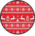 Christmas Boho Round Rug, Merry Christmas Area Rug for Bedroom Living Room, Non-Slip Floor Mat Carpet