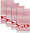 Cackleberry Home Bubbly Hearts Windowpane Check Cotton Terrycloth Kitchen Towels, Set of