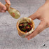 Radicaln Mortar and Pestle Set, Green Onyx Palm Size 2.5" Portable Handmade Marble Spice Crusher