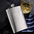 GENNISSY 10oz Hip Flask for Liquor, 304 Stainless Steel Silver, Leakproof with Funnel & Cap