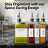 Set, Set 2) Glass Olive Oil Dispenser Bottle for Kitchen by Brighter Barns - Oil and Vinegar Dispenser Coffee Syrup