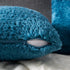 PAVILIA Teal Blue Fluffy Throw Pillow Covers, Set of 2 - Decorative Accent Pillow Cases for Bed Sofa Couch, Soft Faux