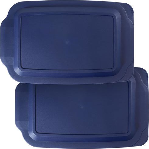 Replacement Lid Cover for Pyrex 3 QT Glass Baking Dish, 2-Pack Casserole Container (Navy)