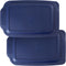 Replacement Lid Cover for Pyrex 3 QT Glass Baking Dish, 2-Pack Casserole Container (Navy)