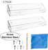 2 Pack 15"L 4.8"W, AMT Acrylic Floating Shelves, x Clear Bathroom Wall Shelves, Bookshelves, Invisible Shelf