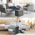 43L 300lbs, 17x13x13in, Storage Ottoman with Extra Thick Foam Padded Seat, Foldable Foot Rest Stool with Linen Fabric