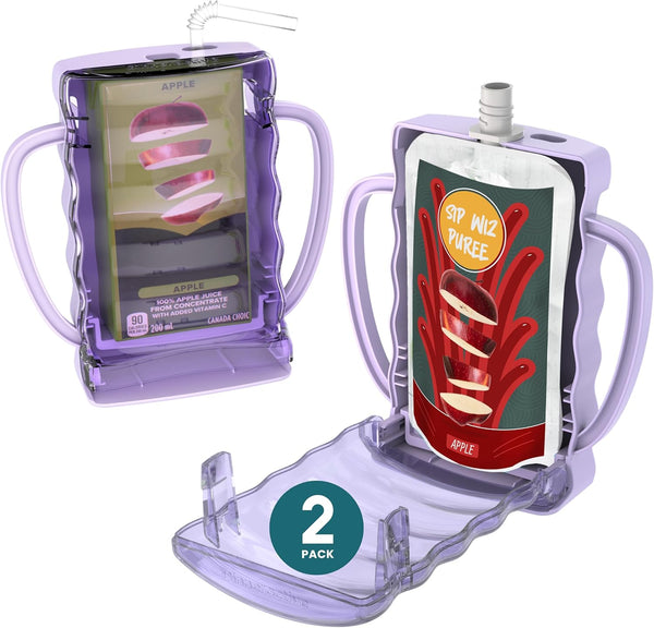 Dinneractive Sip Wiz - Baby Pouch Holder No Squeeze Pouch Food Pouches